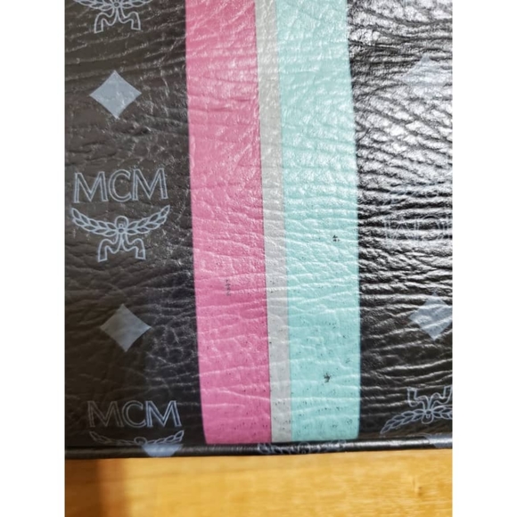 MCM Black Tote with Multicolor Stripes - Picture 5 of 12